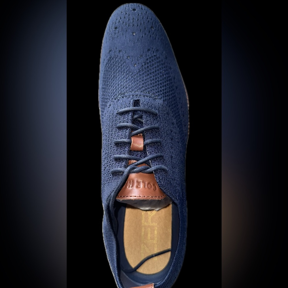 Size 10 1-2 Men’s Cole Haan zerogrand stitchlite knit wingtip oxfords NWT